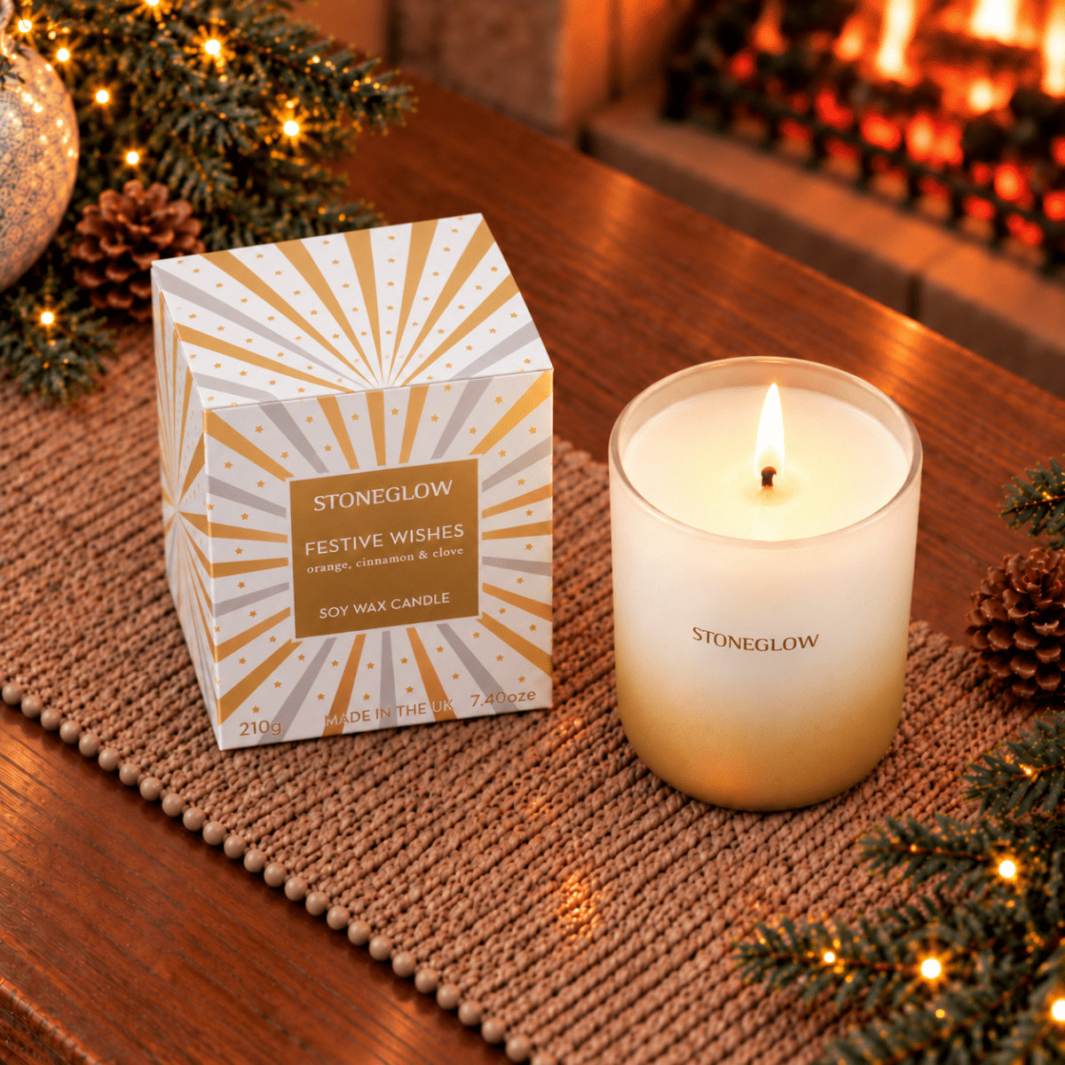 Festive Wishes Candle 210g - RUTHERFORD & Co
