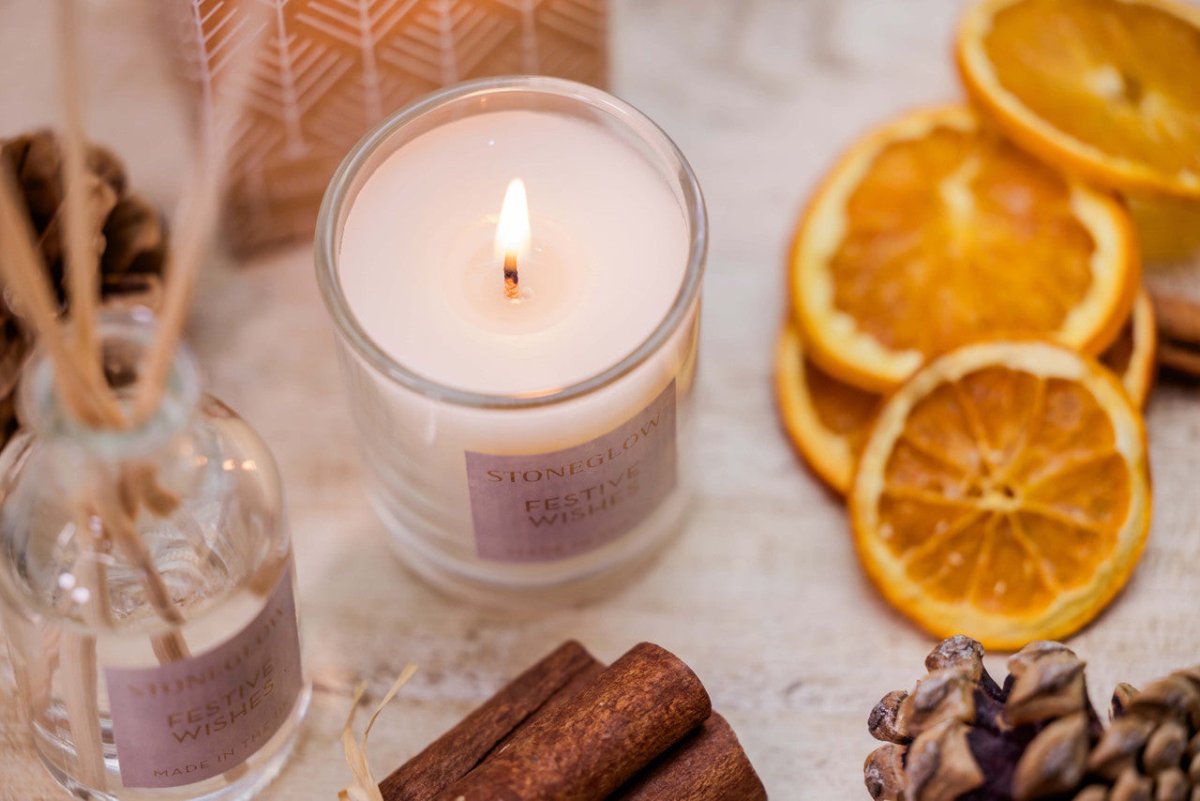 Festive Wishes - Scented Mini Gift Set (soy candle & reed diffuser) - RUTHERFORD & Co