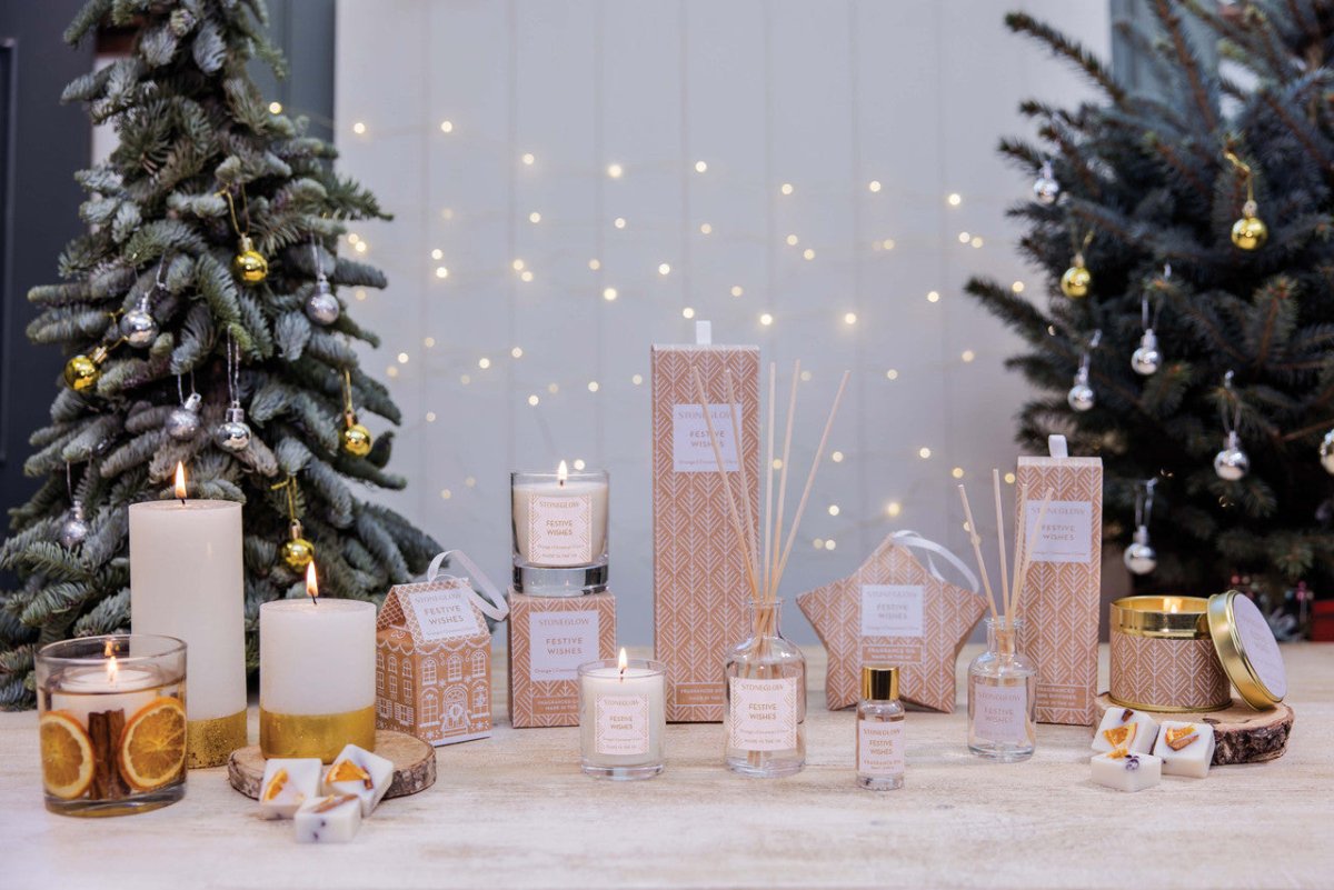 Festive Wishes - Scented Mini Gift Set (soy candle & reed diffuser) - RUTHERFORD & Co