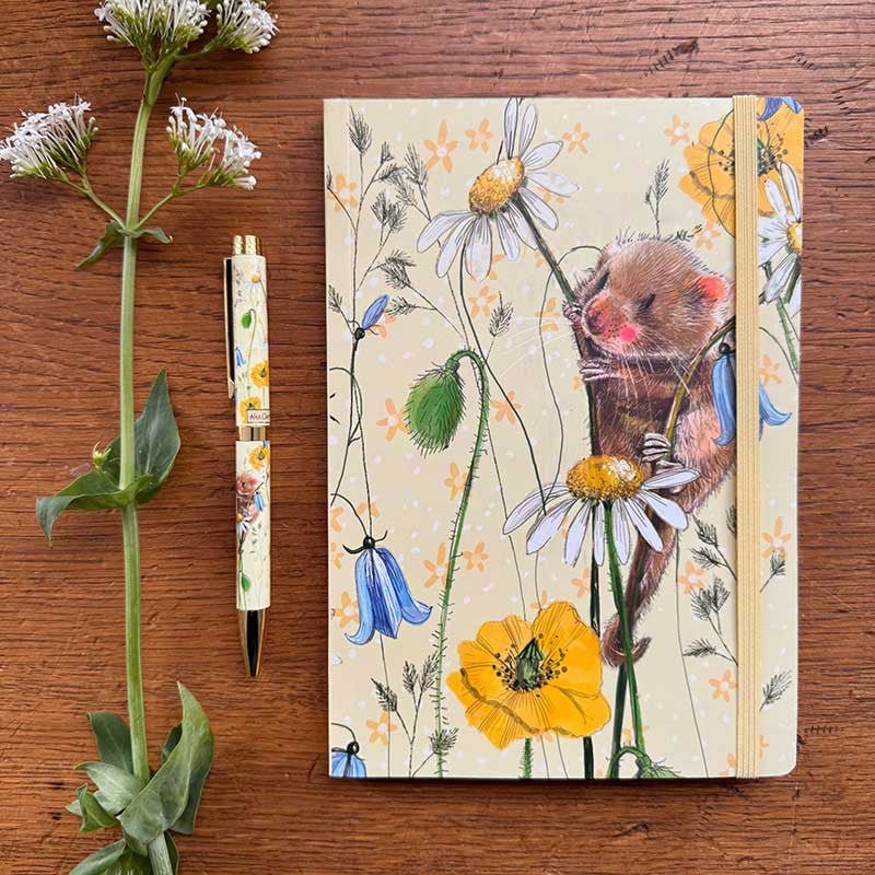Fieldmouse and Flowers Large Notebook - RUTHERFORD & Co