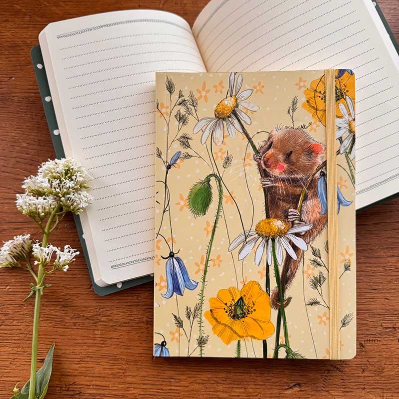 Fieldmouse and Flowers Large Notebook - RUTHERFORD & Co