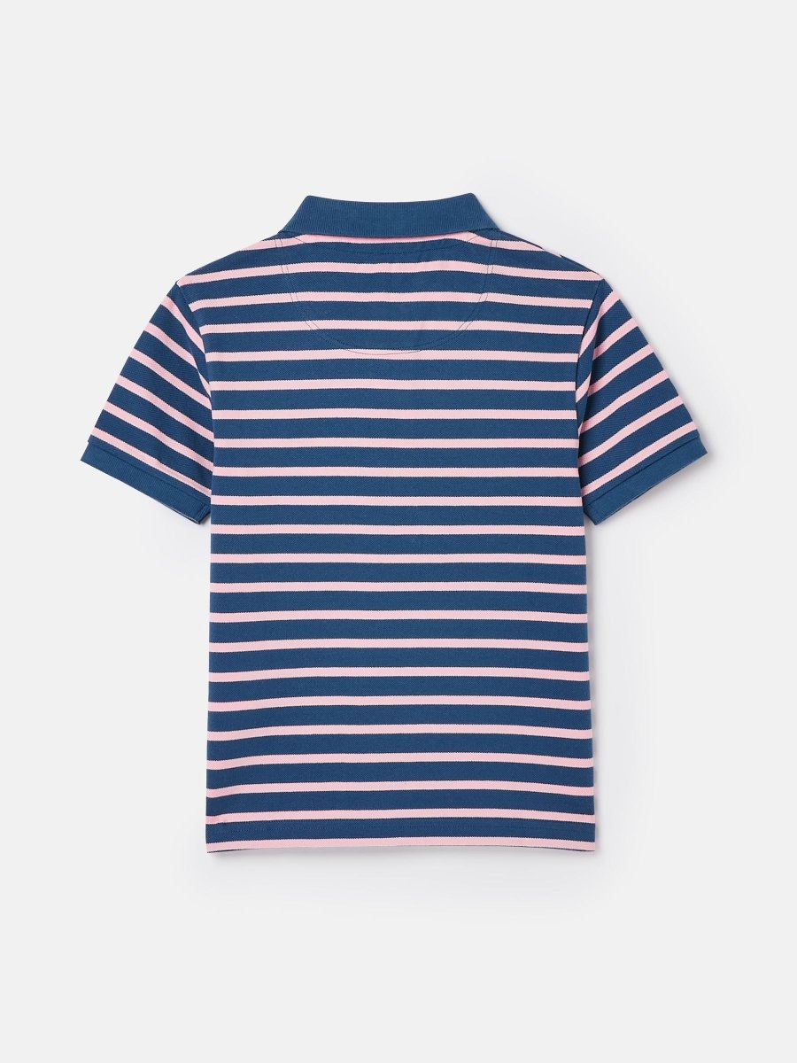 Filbert Pink Striped Pique Cotton Polo Shirt - RUTHERFORD & Co
