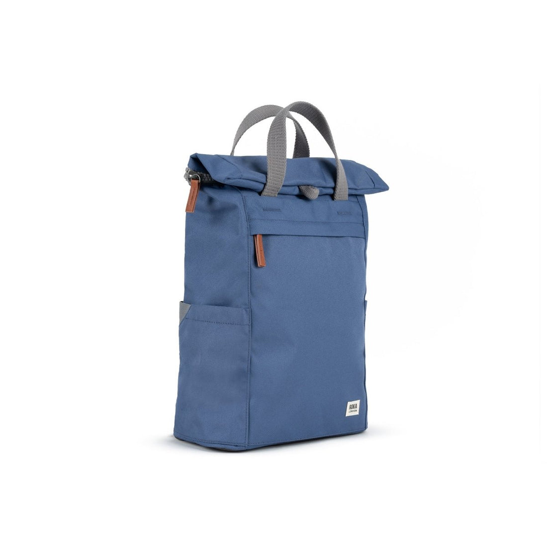 Finchley Backpack Small Recycled Canvas - Burnt Blue - RUTHERFORD & Co