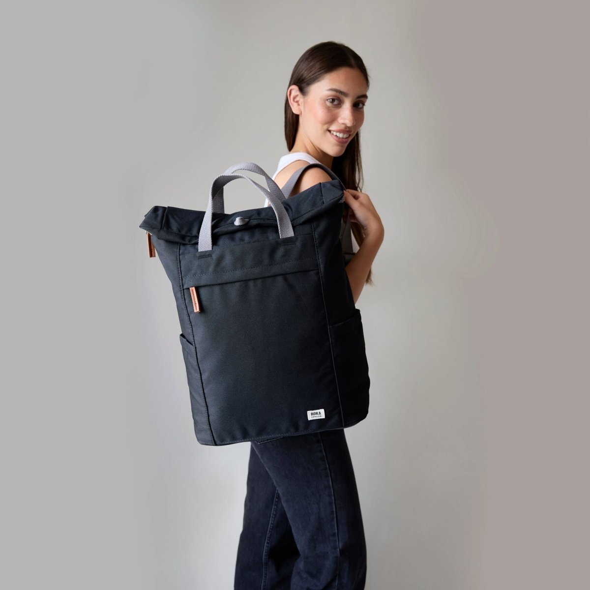Finchley Backpack Small Recycled Canvas - Cherry Lacquer - RUTHERFORD & Co