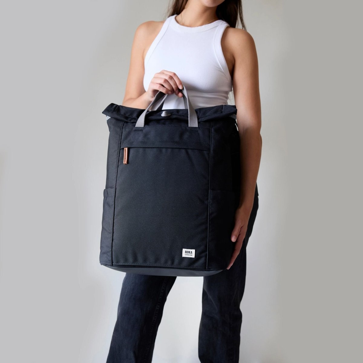 Finchley Backpack Small Recycled Canvas - Flax - RUTHERFORD & Co