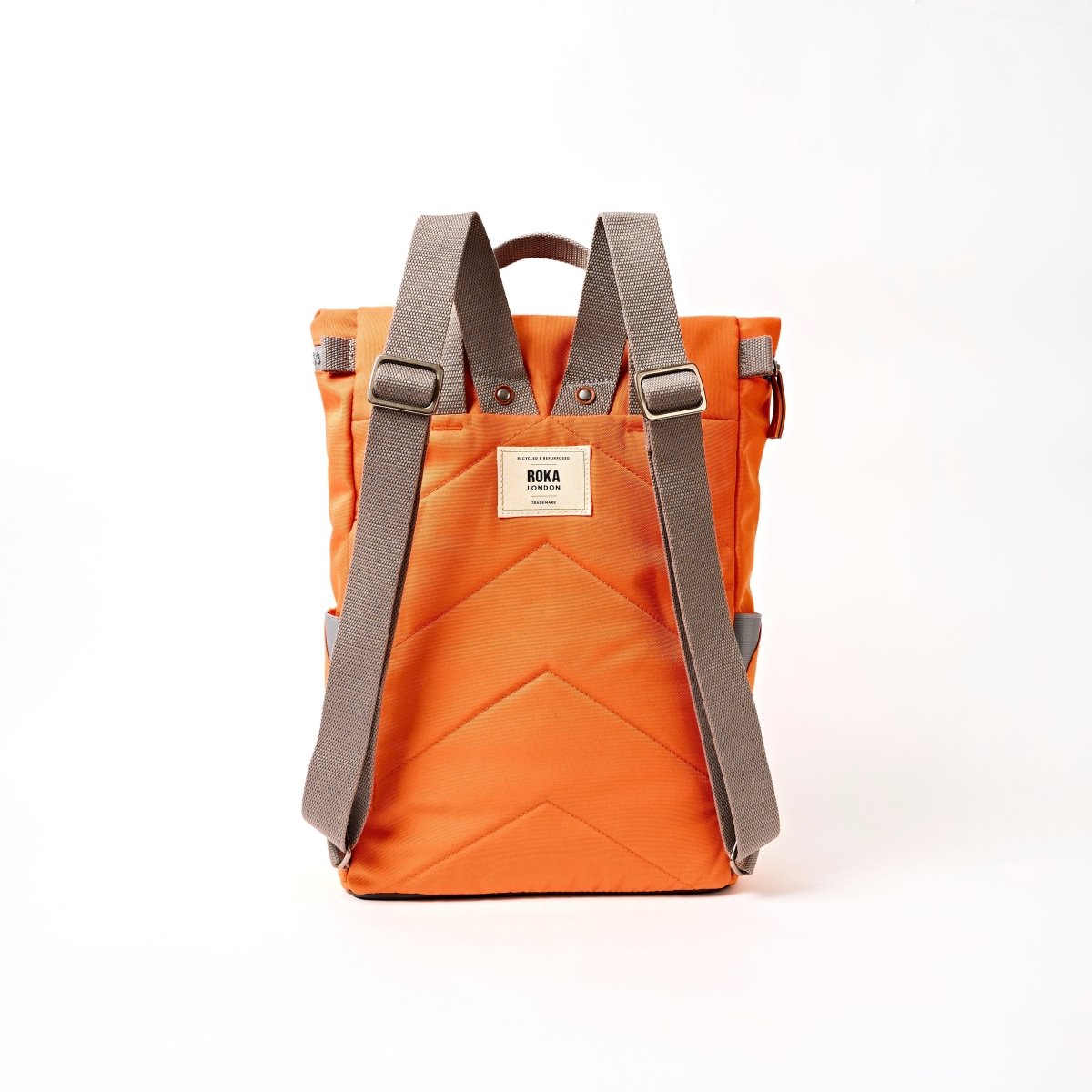 Finchley Backpack Small Recycled Canvas - Jaffa Orange - RUTHERFORD & Co