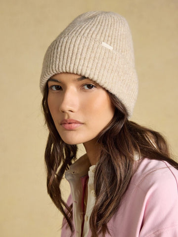 Fine Knit Oatmeal Beanie Hat - RUTHERFORD & Co
