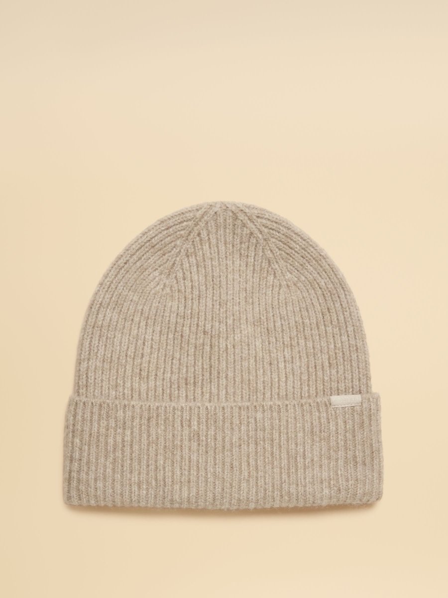 Fine Knit Oatmeal Beanie Hat - RUTHERFORD & Co