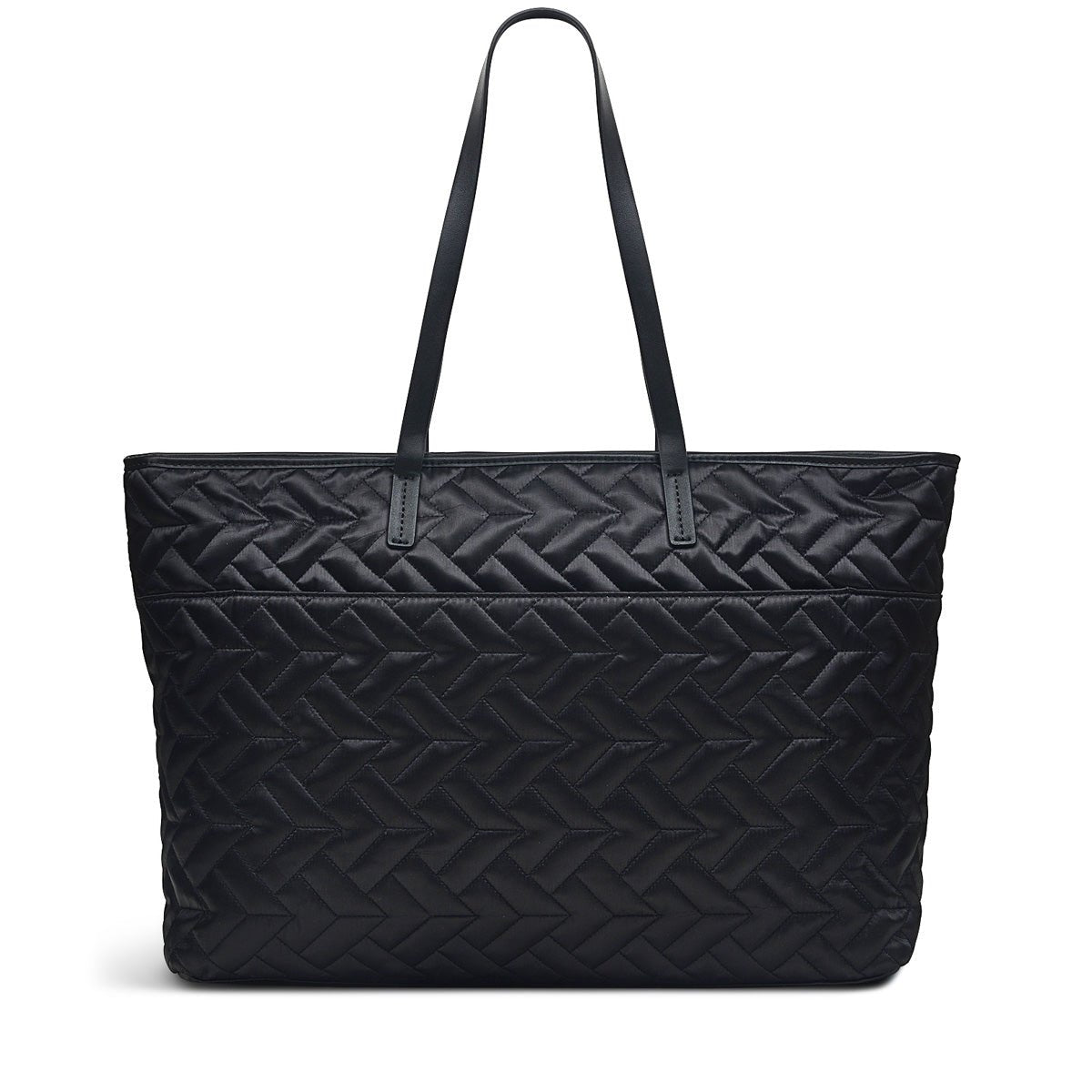 Finsbury Park - Quilted Black Large Ziptop Shoulder - RUTHERFORD & Co