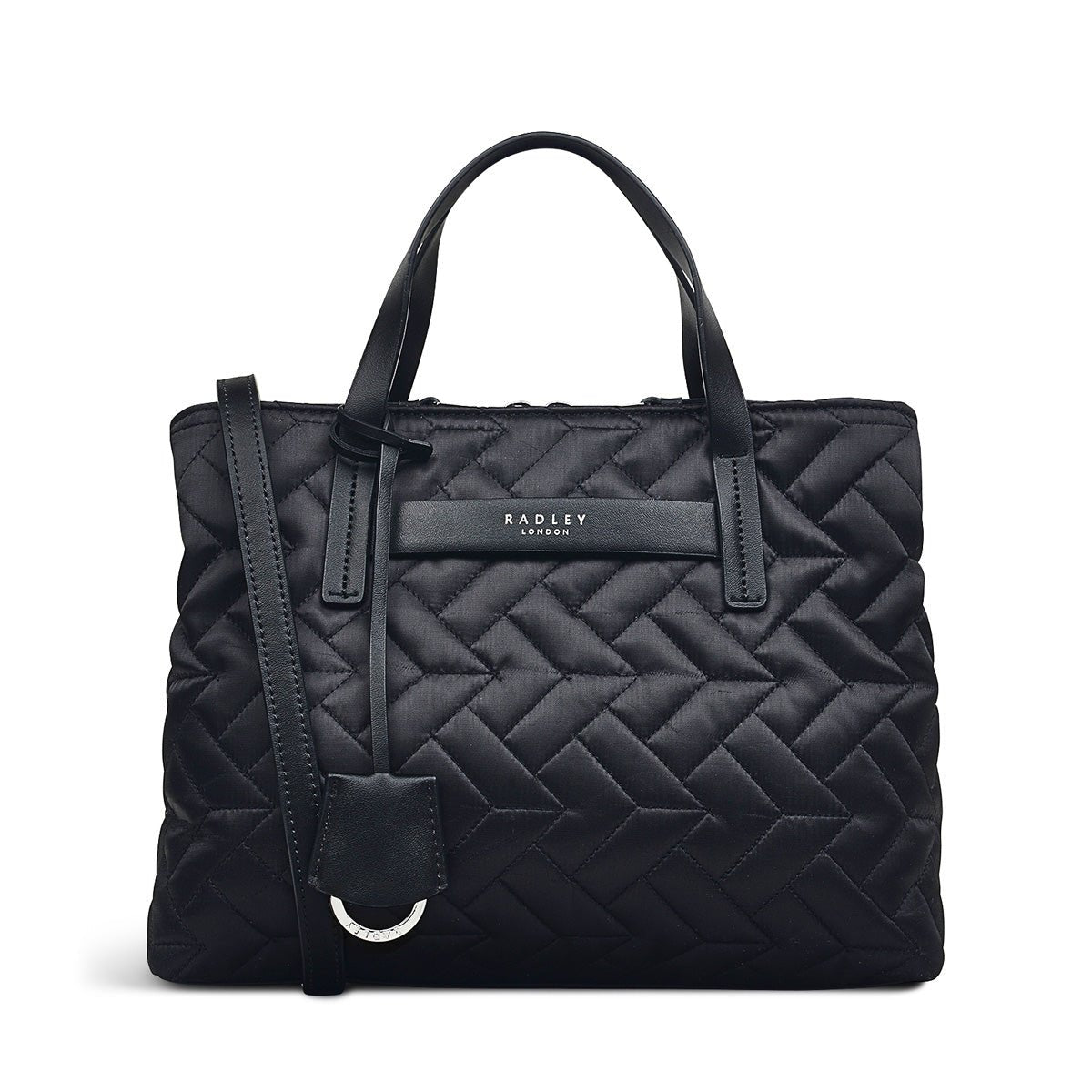 Finsbury Park - Quilted Black Medium Ziptop Multiway - RUTHERFORD & Co
