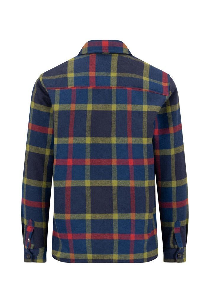 Flannel Check Overshirt - Navy - RUTHERFORD & Co