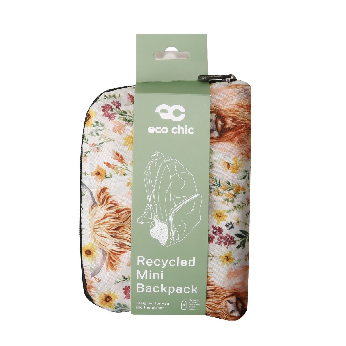 Floral Highland Cow Beige - RUTHERFORD & Co
