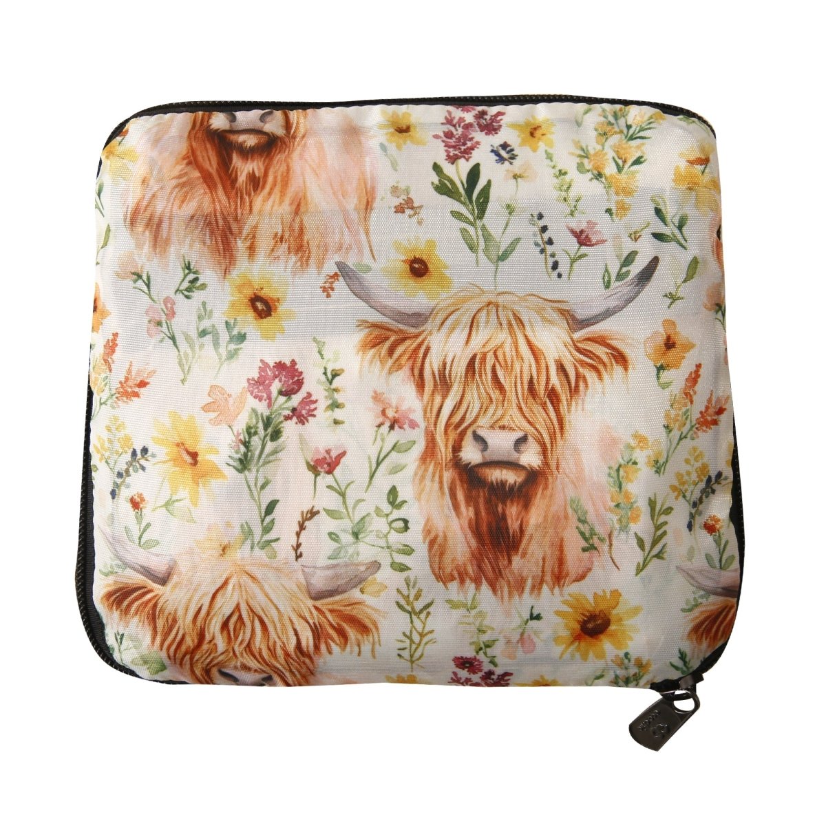 Floral Highland Cow Beige - RUTHERFORD & Co
