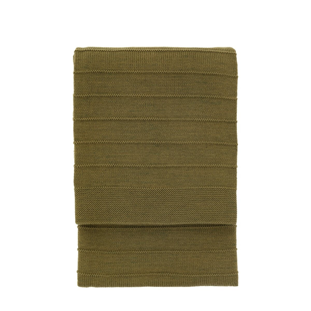 Florence Knit Throw Olive - RUTHERFORD & Co