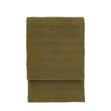 Florence Knit Throw Olive - RUTHERFORD & Co