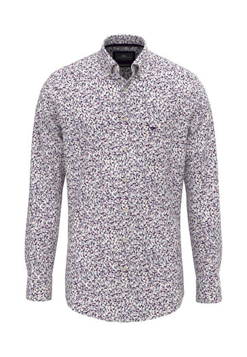 Flower Print, B.D., 1/1 Aubergine - RUTHERFORD & Co