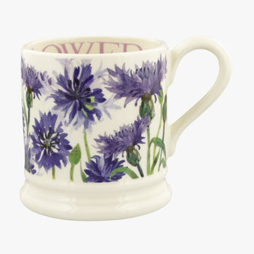 Flowers Cornflower 1/2 Pint Mug - RUTHERFORD & Co