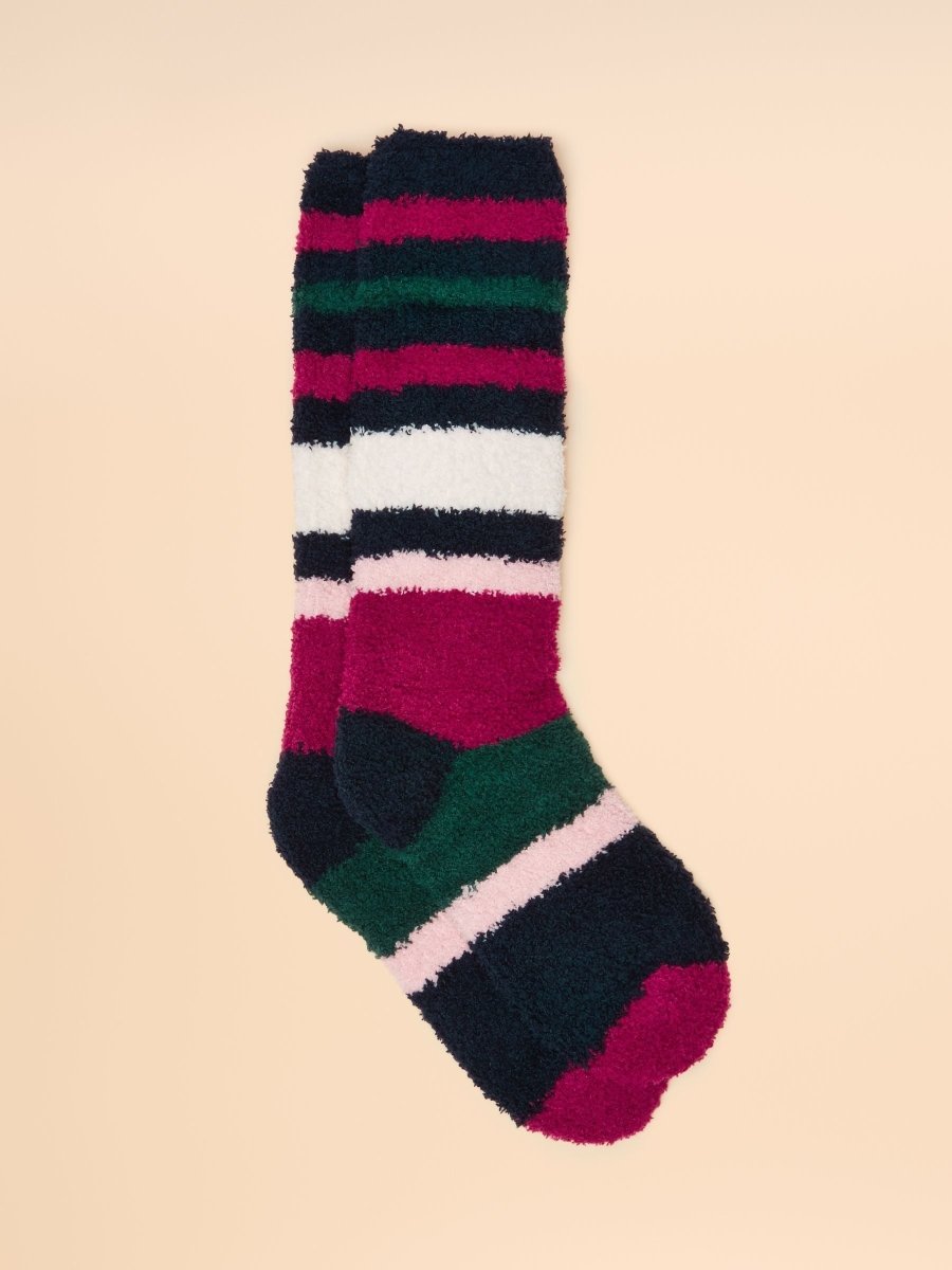 Fluffy Berry Red Fluffy Socks - RUTHERFORD & Co