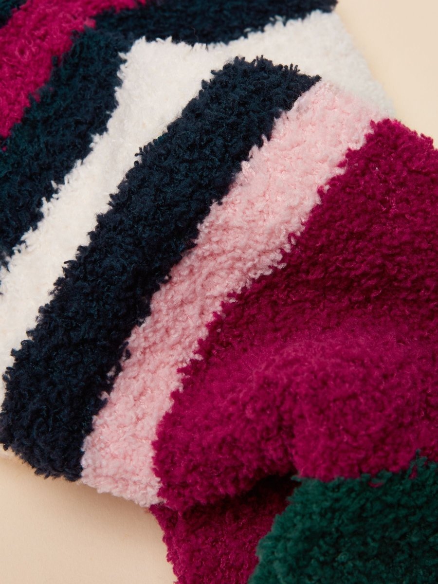 Fluffy Berry Red Fluffy Socks - RUTHERFORD & Co