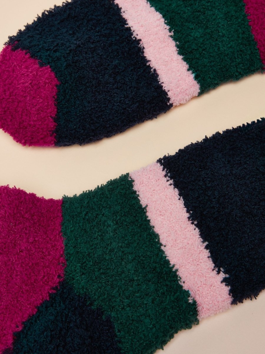 Fluffy Berry Red Fluffy Socks - RUTHERFORD & Co