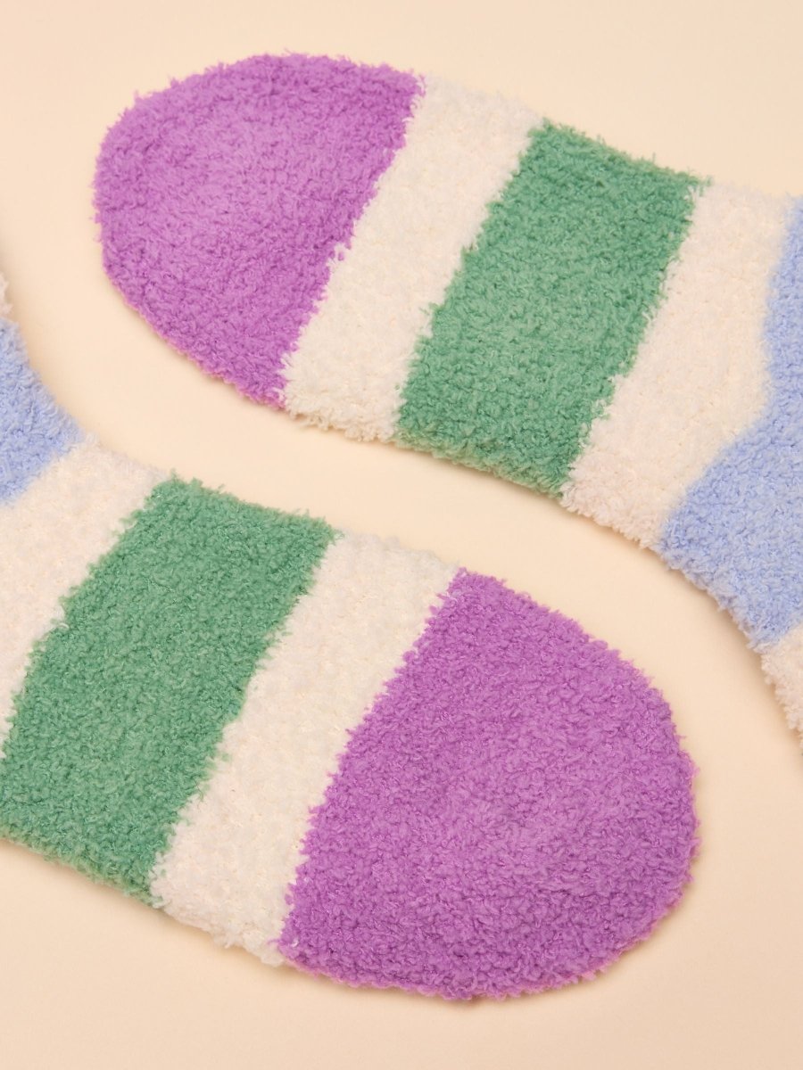 Fluffy Blue Fluffy Socks - RUTHERFORD & Co