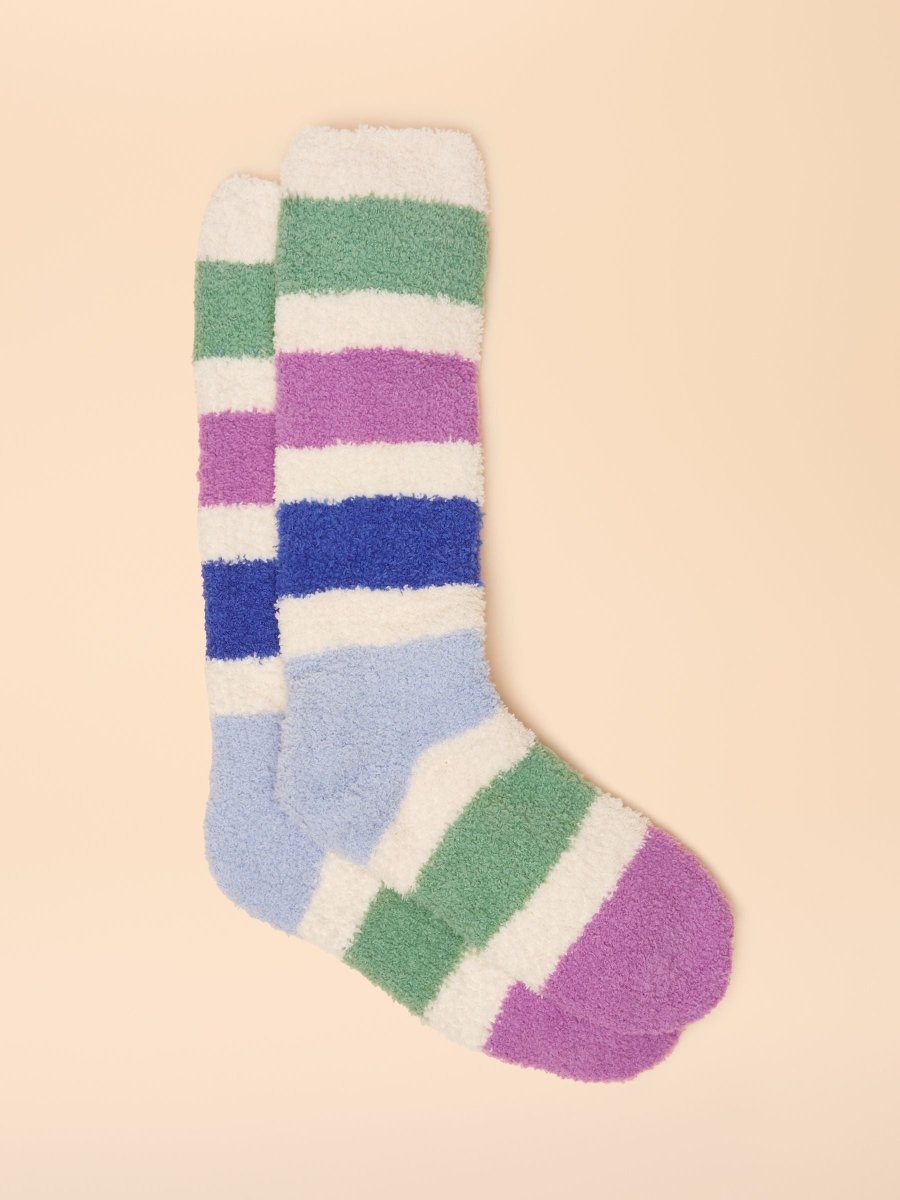 Fluffy Blue Fluffy Socks - RUTHERFORD & Co
