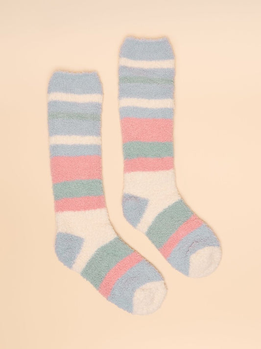 Fluffy Multi Neutral Fluffy Socks - RUTHERFORD & Co