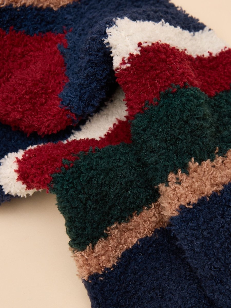 Fluffy Navy Socks - RUTHERFORD & Co