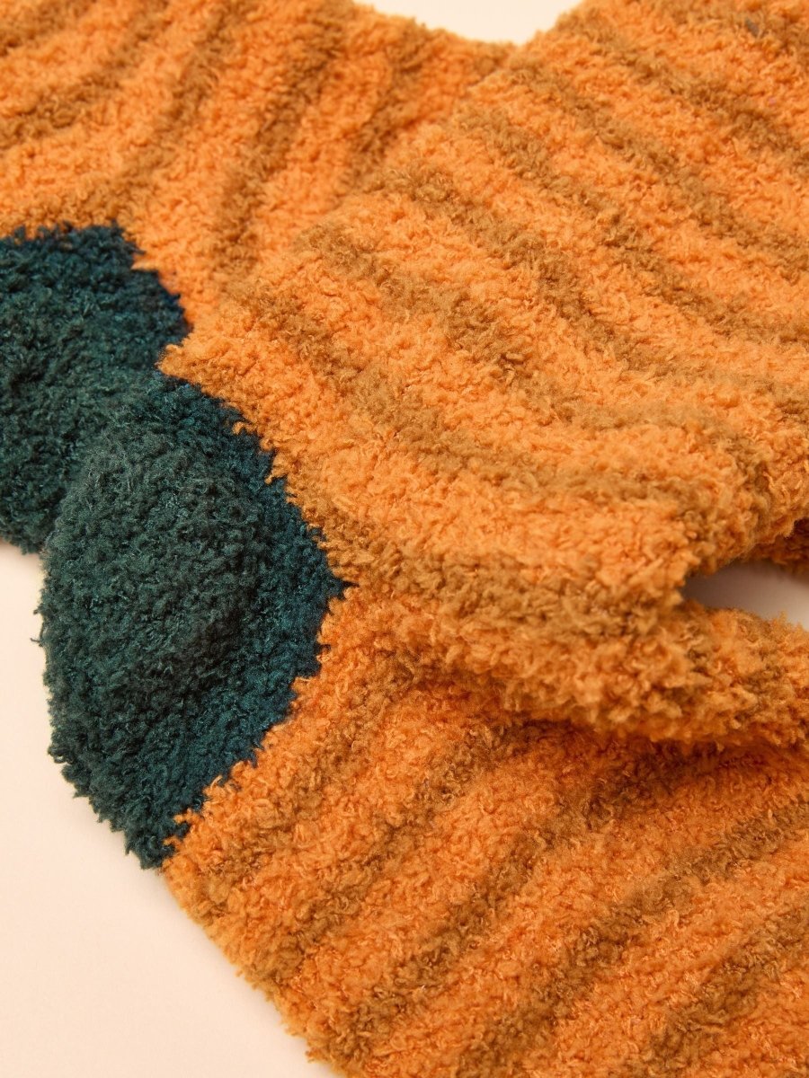 Fluffy Orange Socks - RUTHERFORD & Co