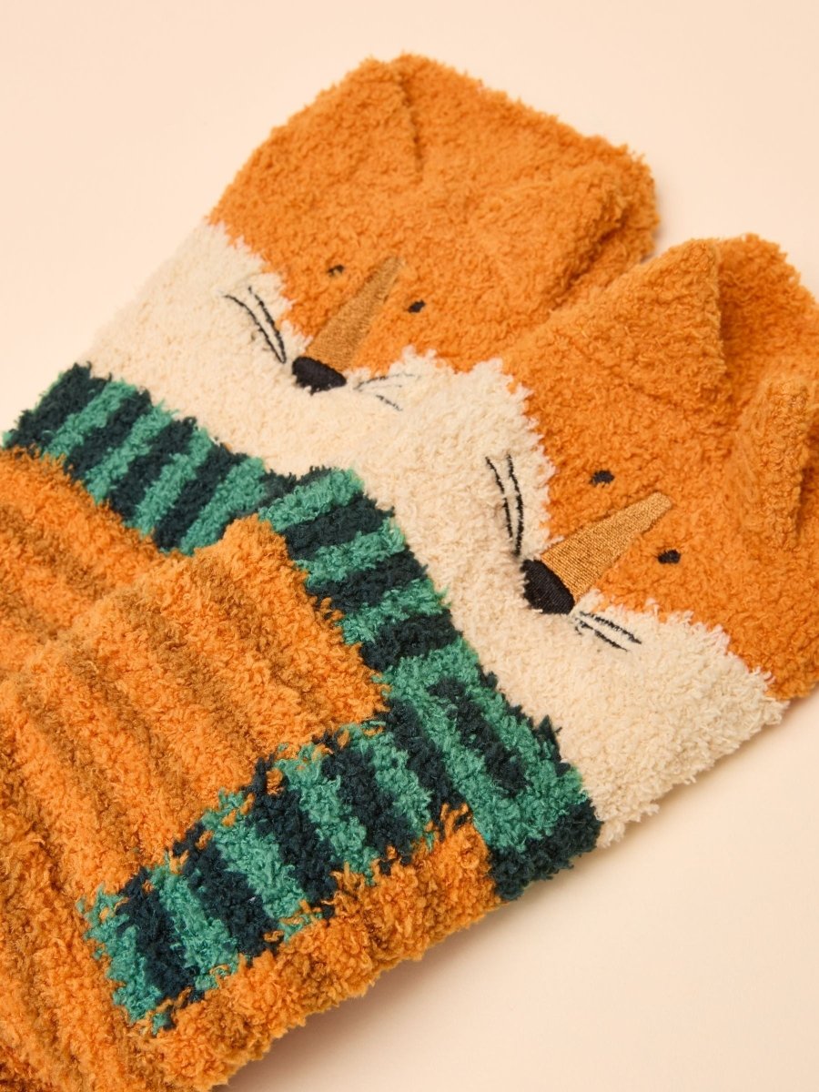 Fluffy Orange Socks - RUTHERFORD & Co