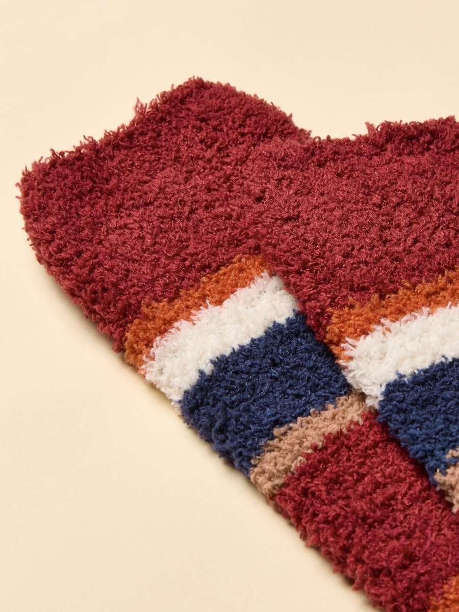 Fluffy Red Socks - RUTHERFORD & Co