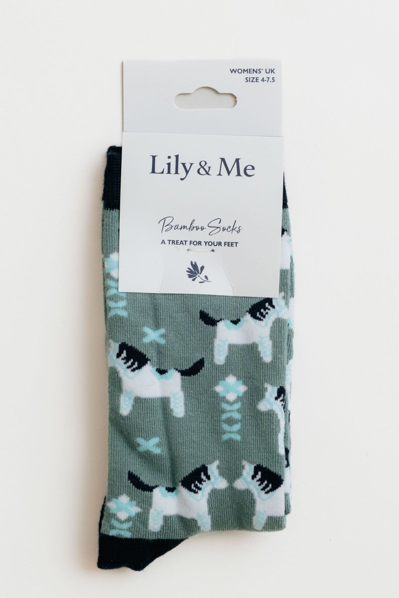 Folk Horse Socks And Horse Friends Keyring Giftbox - RUTHERFORD & Co