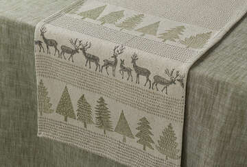 Forest Scene Block Print Runner - RUTHERFORD & Co