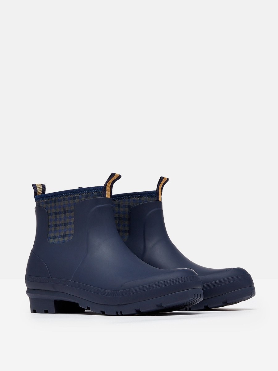 Foxton Wellibobs Navy Blue Neoprene Lined Ankle Wellies - RUTHERFORD & Co