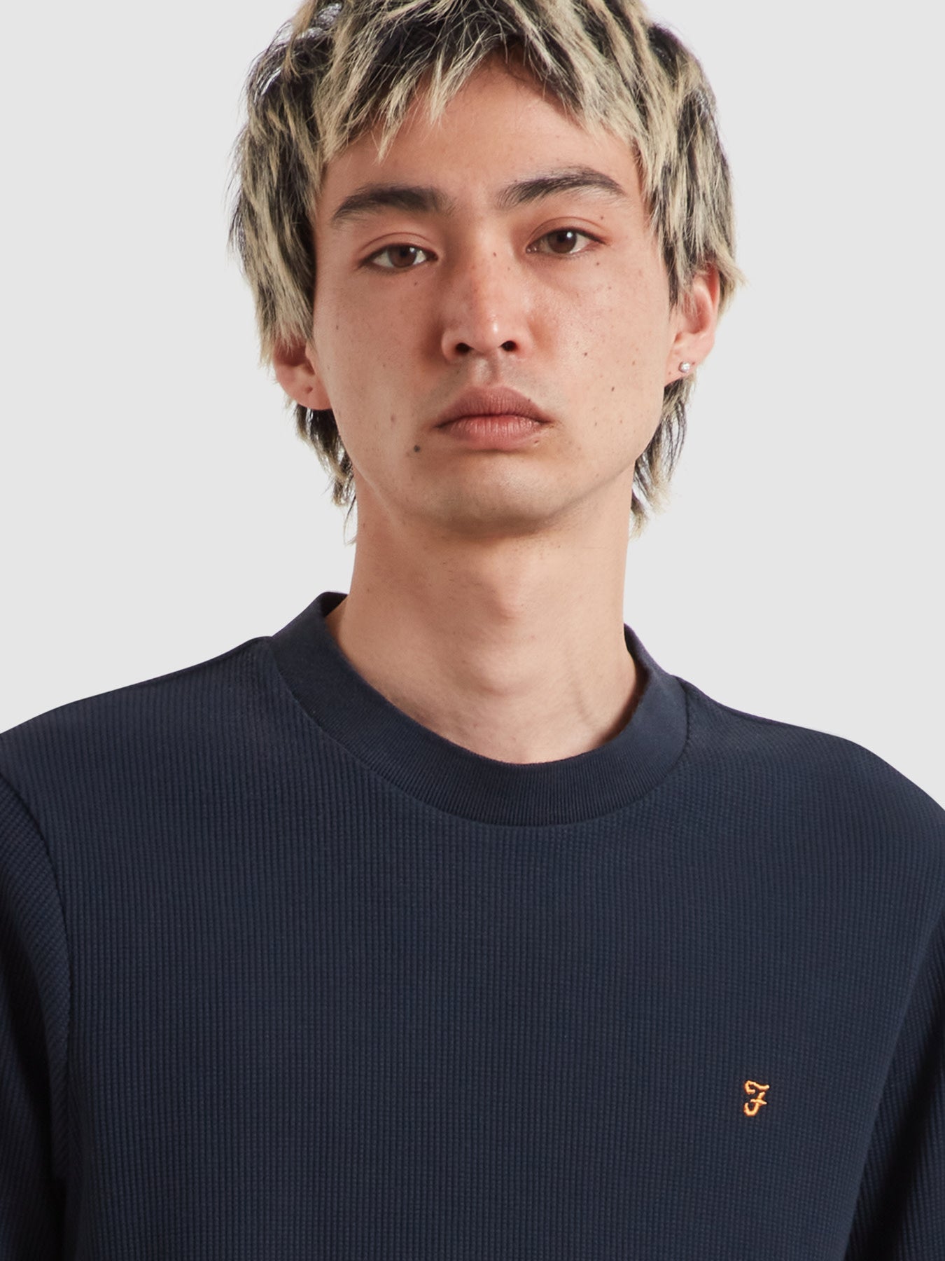 Paine Waffle T-Shirt In True Navy