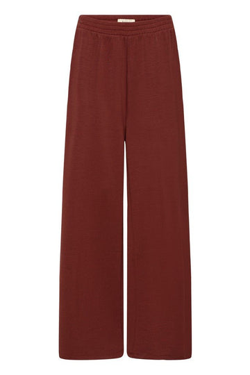 Fransa Aurora Trousers Rum With White Contrast - RUTHERFORD & Co