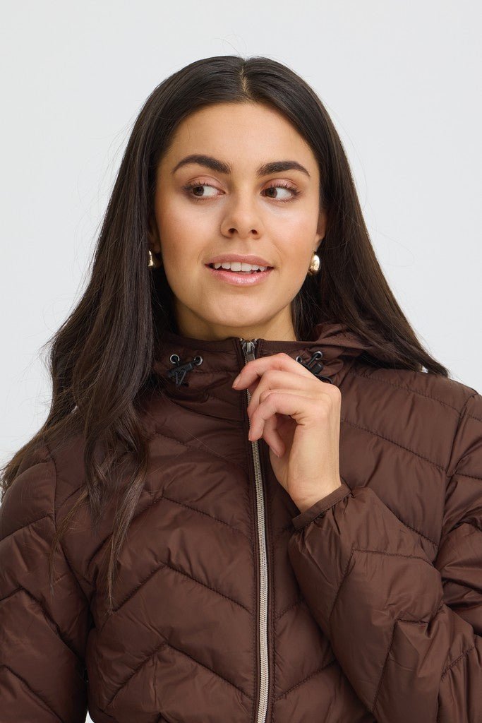 Fransa Bapadding Jacket Hot Fudge - RUTHERFORD & Co
