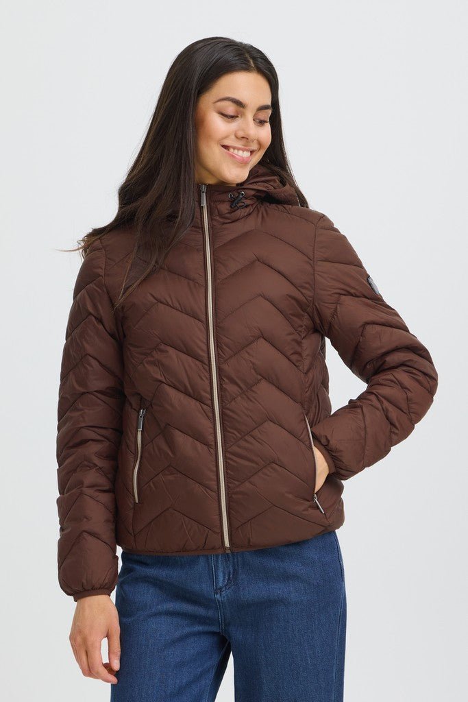 Fransa Bapadding Jacket Hot Fudge - RUTHERFORD & Co