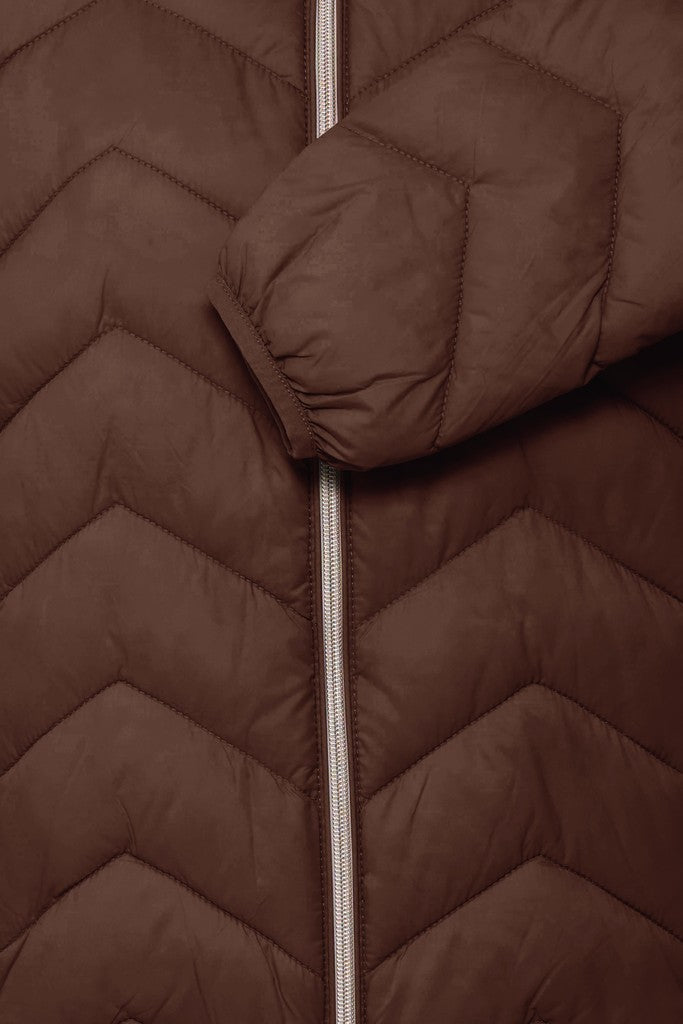 Fransa Bapadding Jacket Hot Fudge - RUTHERFORD & Co