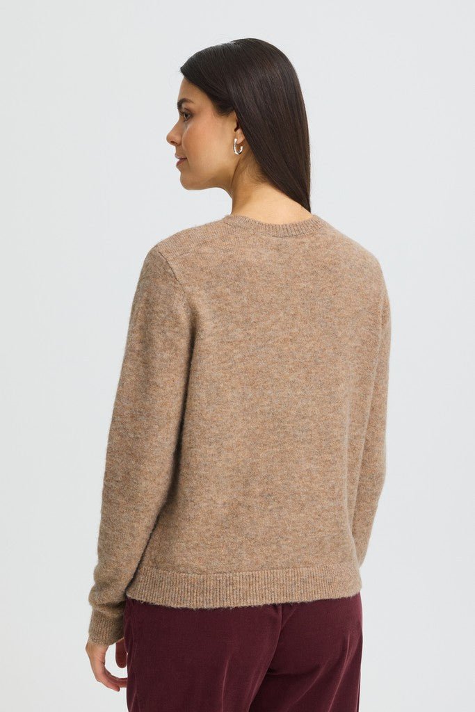 Fransa Fia Jumper Driftwood Melange - RUTHERFORD & Co