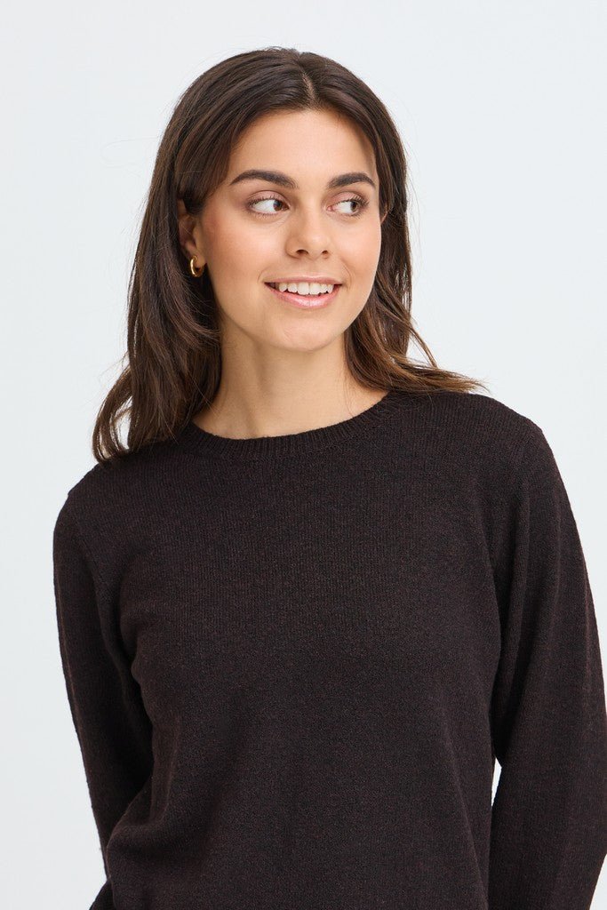 Fransa Fia Jumper HOT FUDGE MELANGE - RUTHERFORD & Co