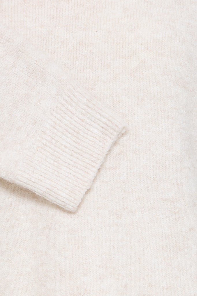 Fransa Fia Jumper Oatmeal Melange - RUTHERFORD & Co
