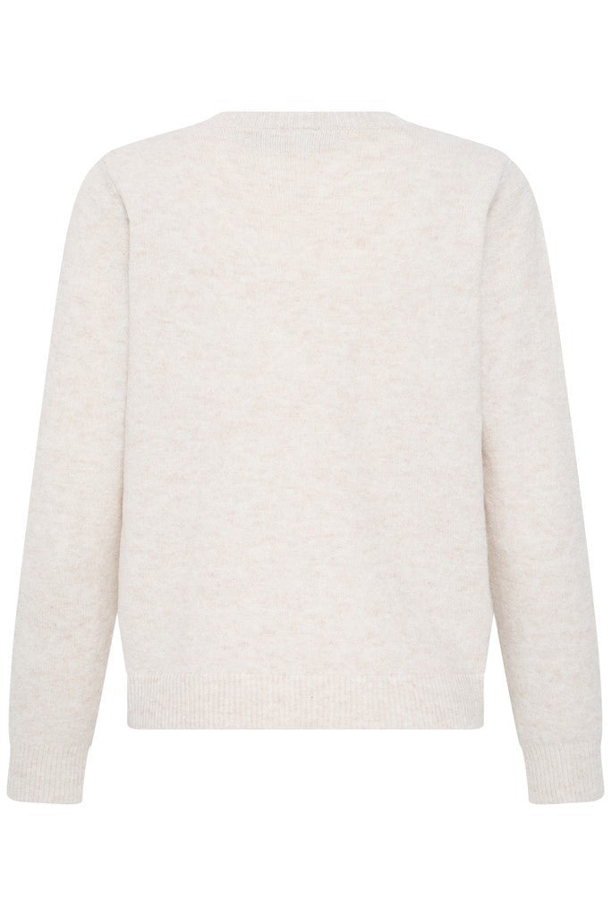 Fransa Fia Jumper Oatmeal Melange - RUTHERFORD & Co