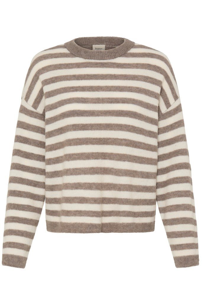 Fransa Idaa Pullover Driftwood Stripe - RUTHERFORD & Co