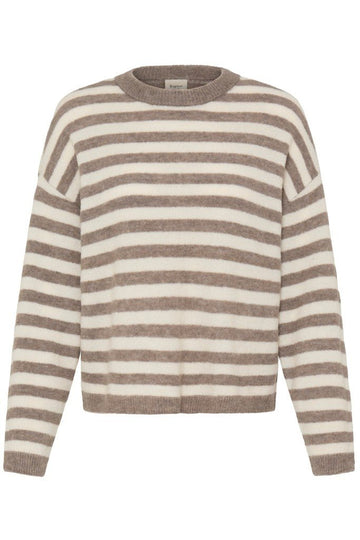 Fransa Idaa Pullover Driftwood Stripe - RUTHERFORD & Co