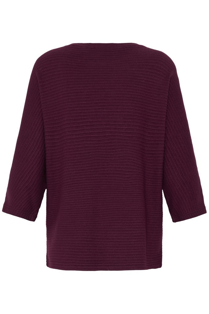 Fransa Jalira Long Sleeve Top Port Royale - RUTHERFORD & Co