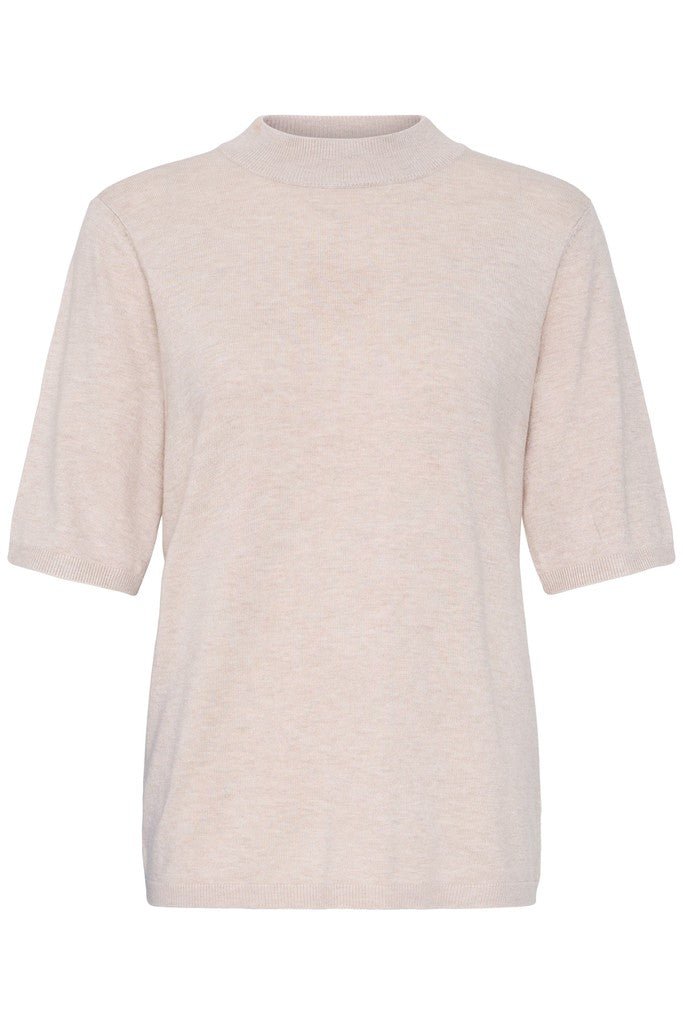 Fransa Mary Jumper Oatmeal Melange - RUTHERFORD & Co