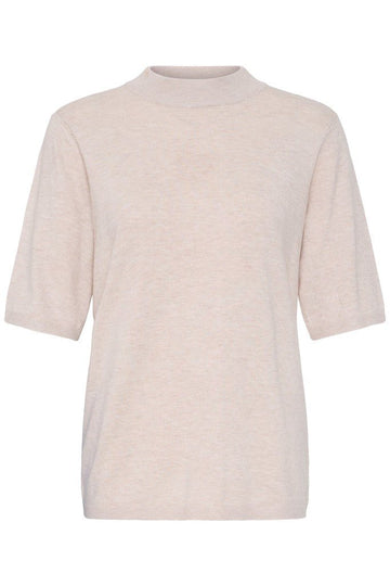 Fransa Mary Jumper Oatmeal Melange - RUTHERFORD & Co