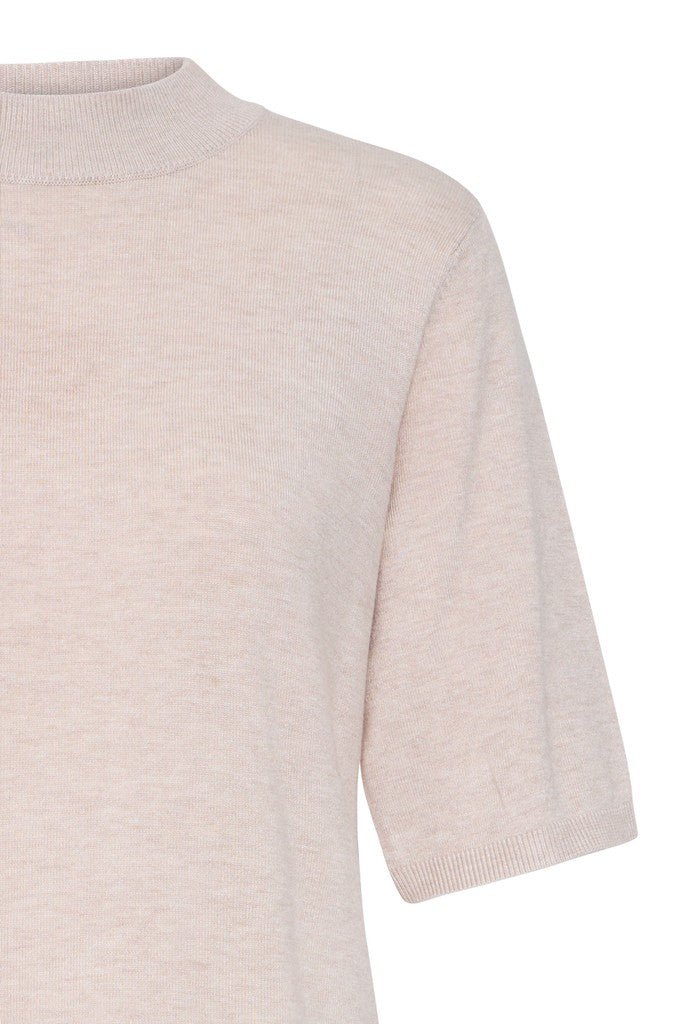 Fransa Mary Jumper Oatmeal Melange - RUTHERFORD & Co