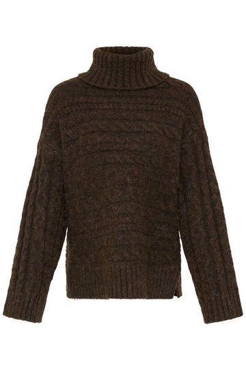 Fransa Sasha Pullover Hot Fudge Melange - RUTHERFORD & Co